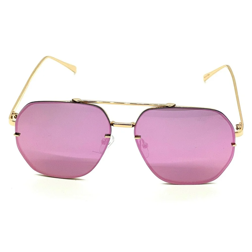 Pink Mirror Reflective Lens Sunglasses Men Style Flat‎ Lens Luxury Beach Shades